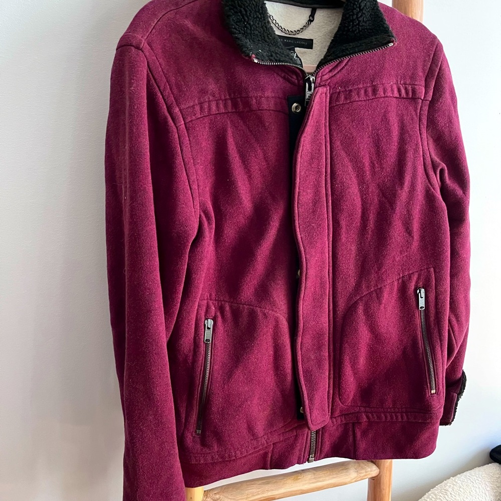 Marc by Marc Jacobs - Vintage Fur / Suede Burgundy Jacket